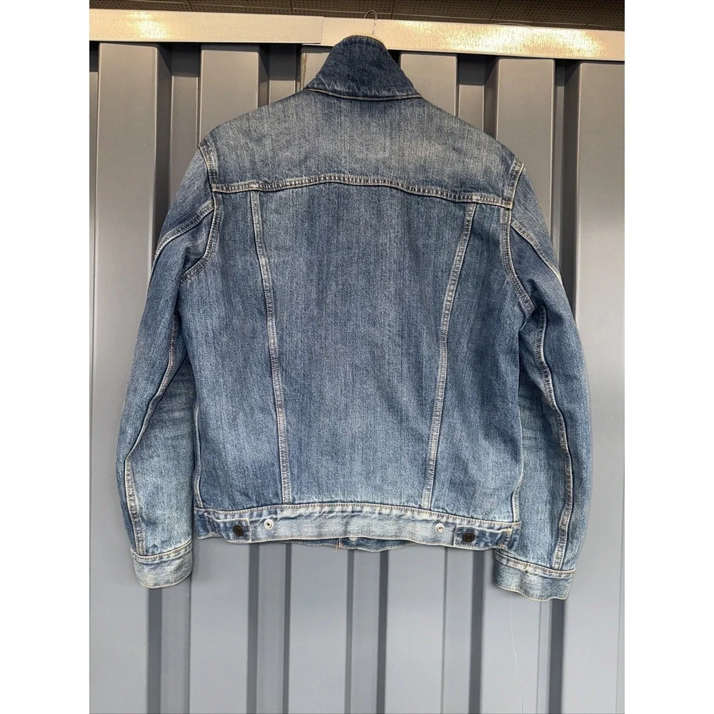 Levi's Sherpa Trucker Denim Jacket Men's Medium M Blue Jean Fleece Lined Coat